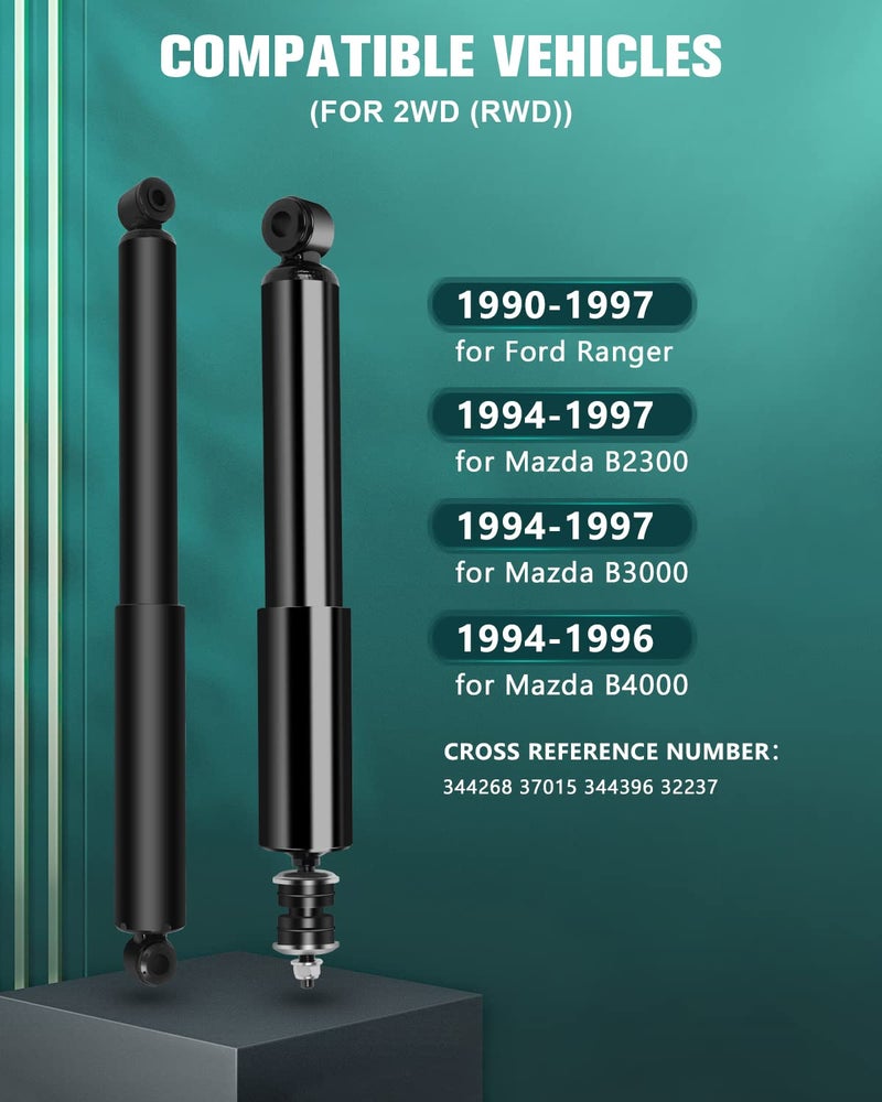 AUTOMUTO Shock Absorbers - Fits 1990-1997 Ranger, 1994-1997 Mazda B2300 & B3000, 1994-1996 B4000 with 344268 & 344396 Auto Shocks - Image 3